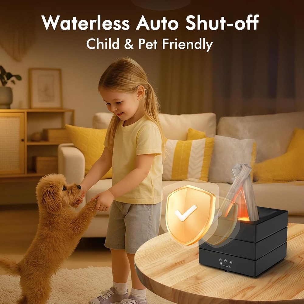 280ML Ultrasonic Humidifier with Essential Oil Diffuser,Remote Control, 7 Colors