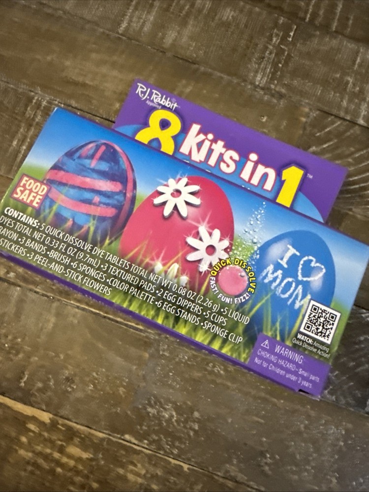 RJ Rabbit 8 Kits In 1 Egg Decorating Kit