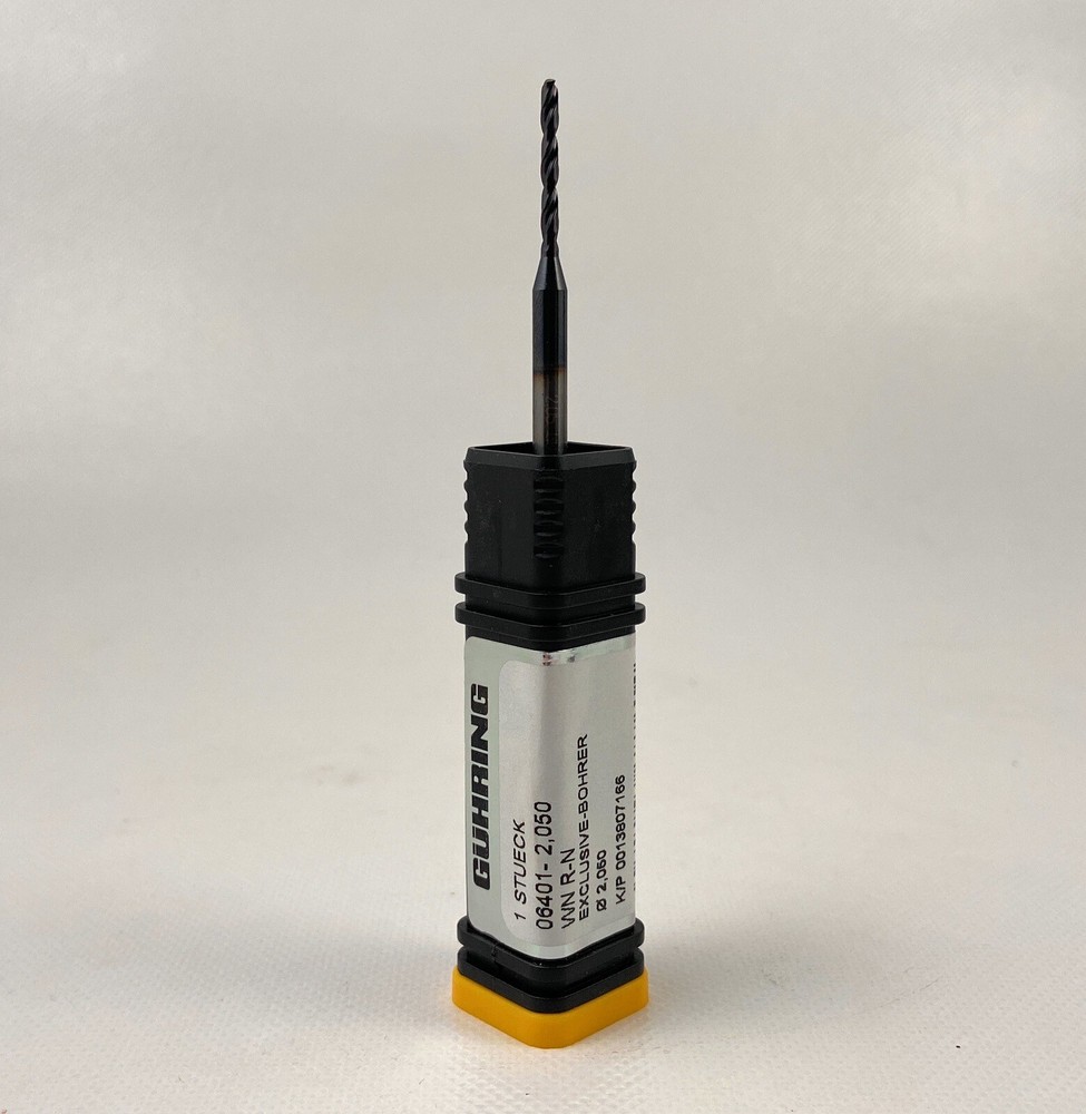 ☀️Guhring 6401 7xD, 2.05mm (.0807 in) Precision Solid Carbide Micro Drill Bit