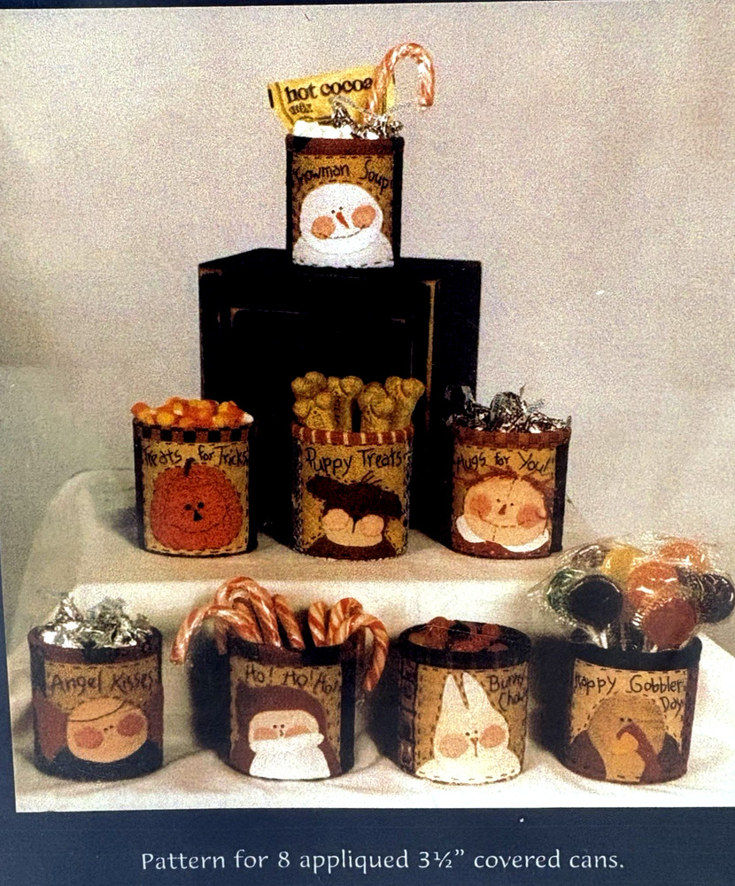 Gift Cans & Goodies Primitive Applique Gift Pattern