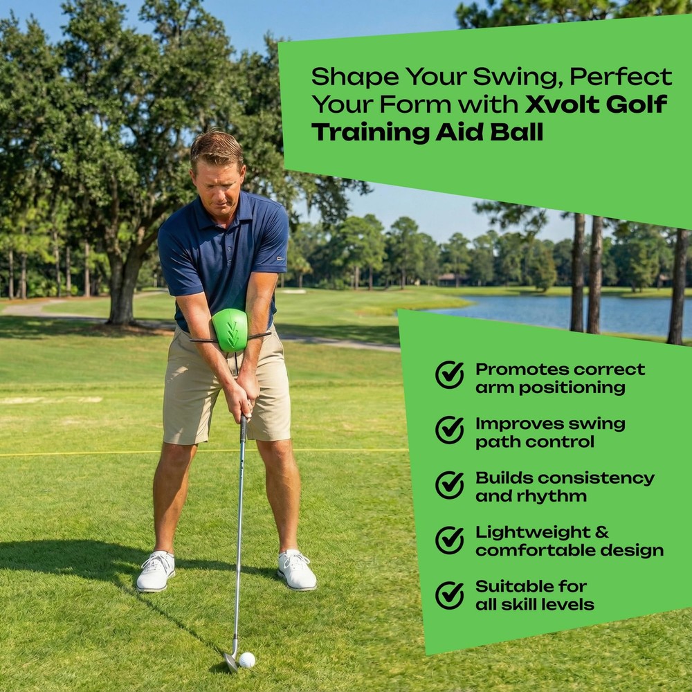 Golf Training Aid Ball - Compression Connection Between Arms Posture Correction