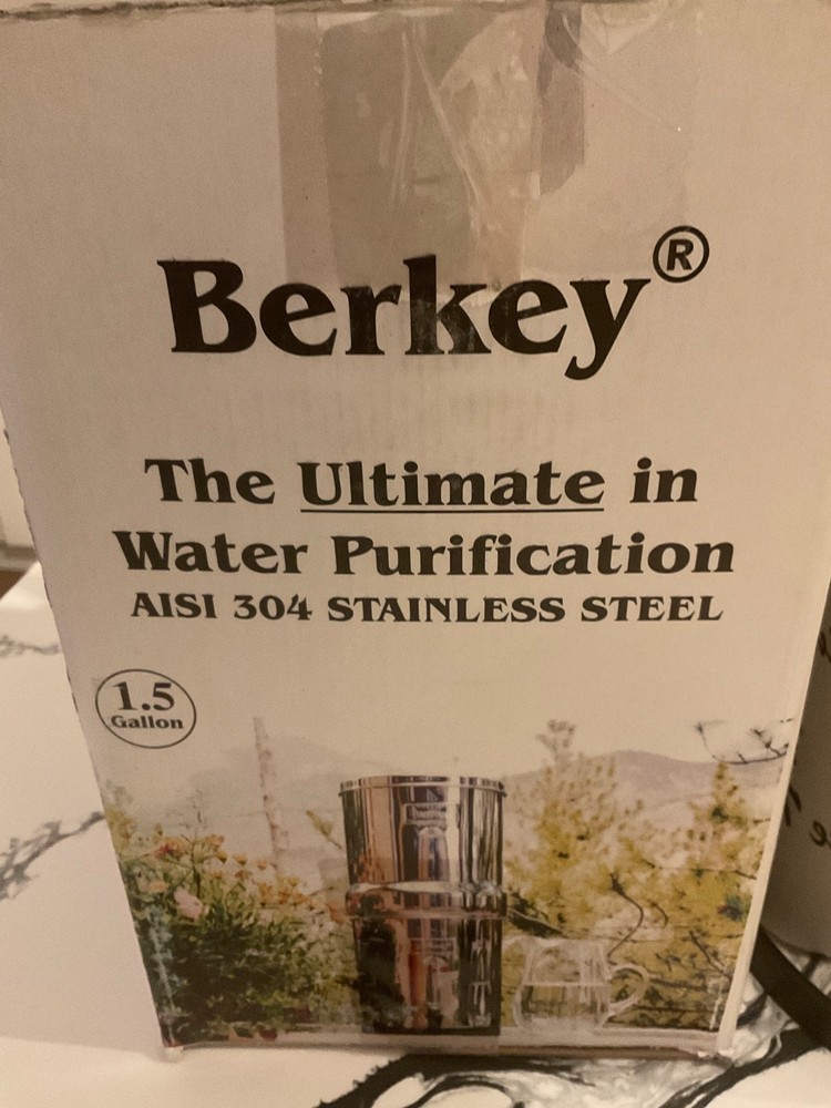 Black Berkey 1.5 Ga Water Purification System Stainless Steel No Filter Open Box