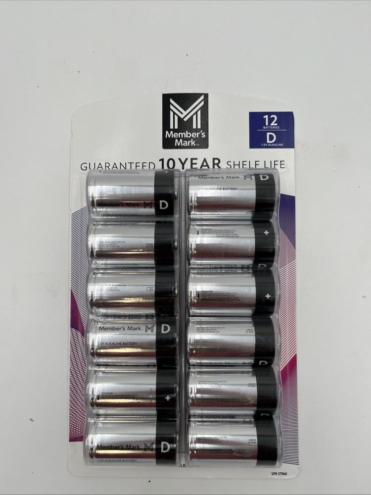 Members Mark Alkaline D Batteries (12 Pack)