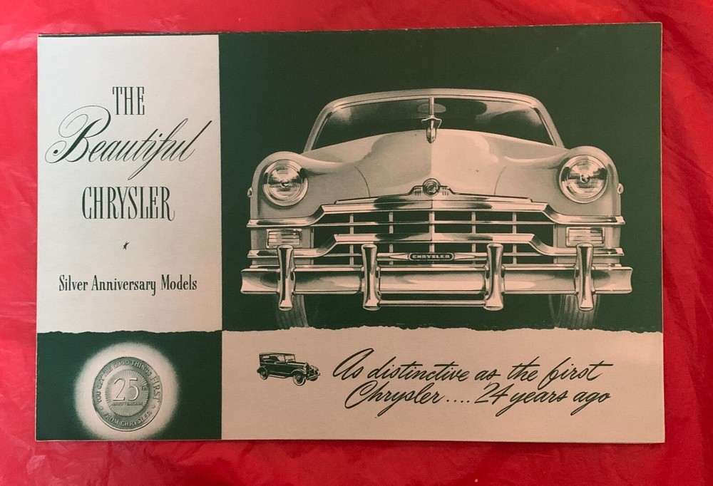 1949 Chrysler "SILVER ANNIVERSARY MODELS" - Original Car Brochure / Catalog