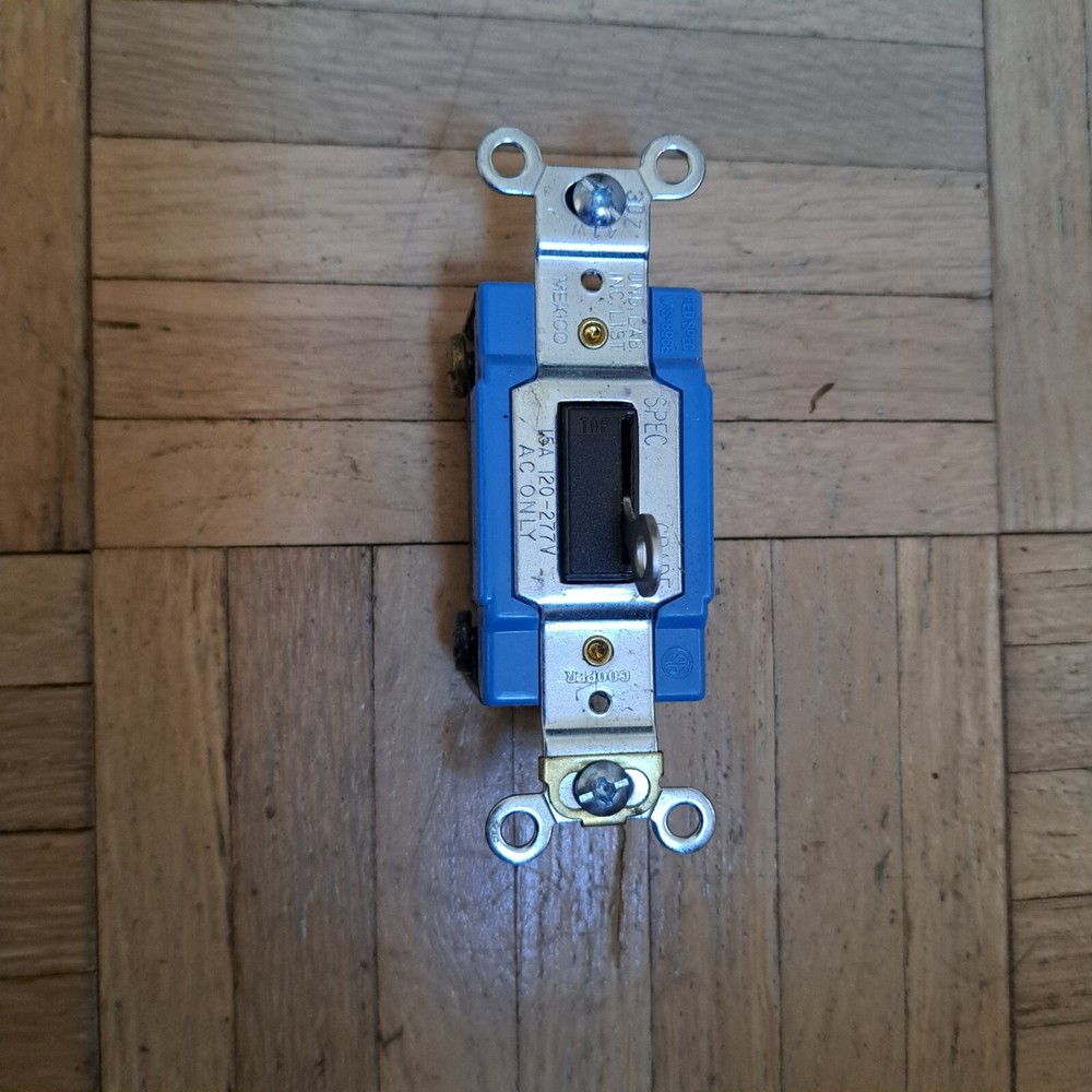 Cooper Brown 1201L Locking Switch Single Pole 15a.  Set Of Four