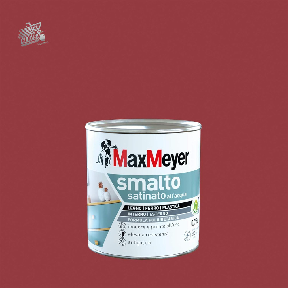 Venetian Red Satin Polyurethane Water Enamel 0.75L