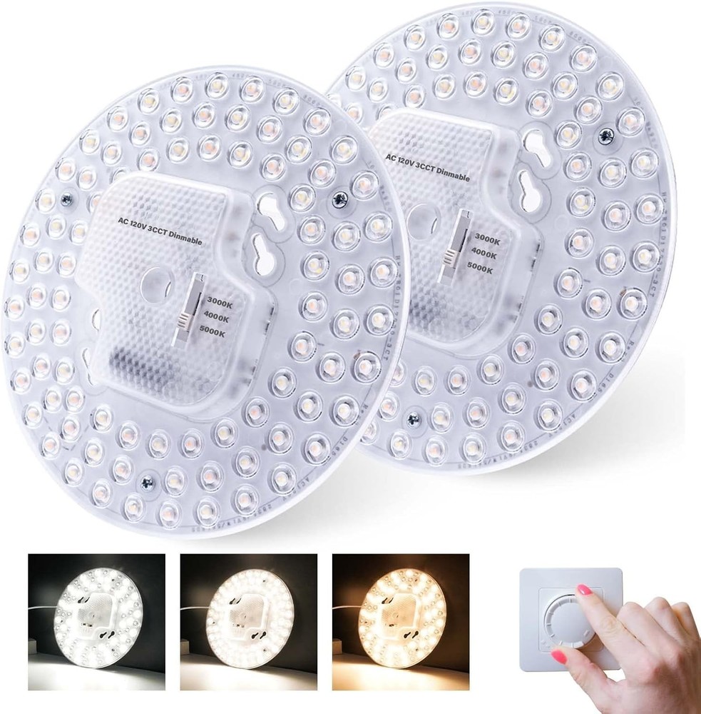 36W 2-Pack LED Light Engine: Dimmable Flush Mount with 3200 Lumens Brightness