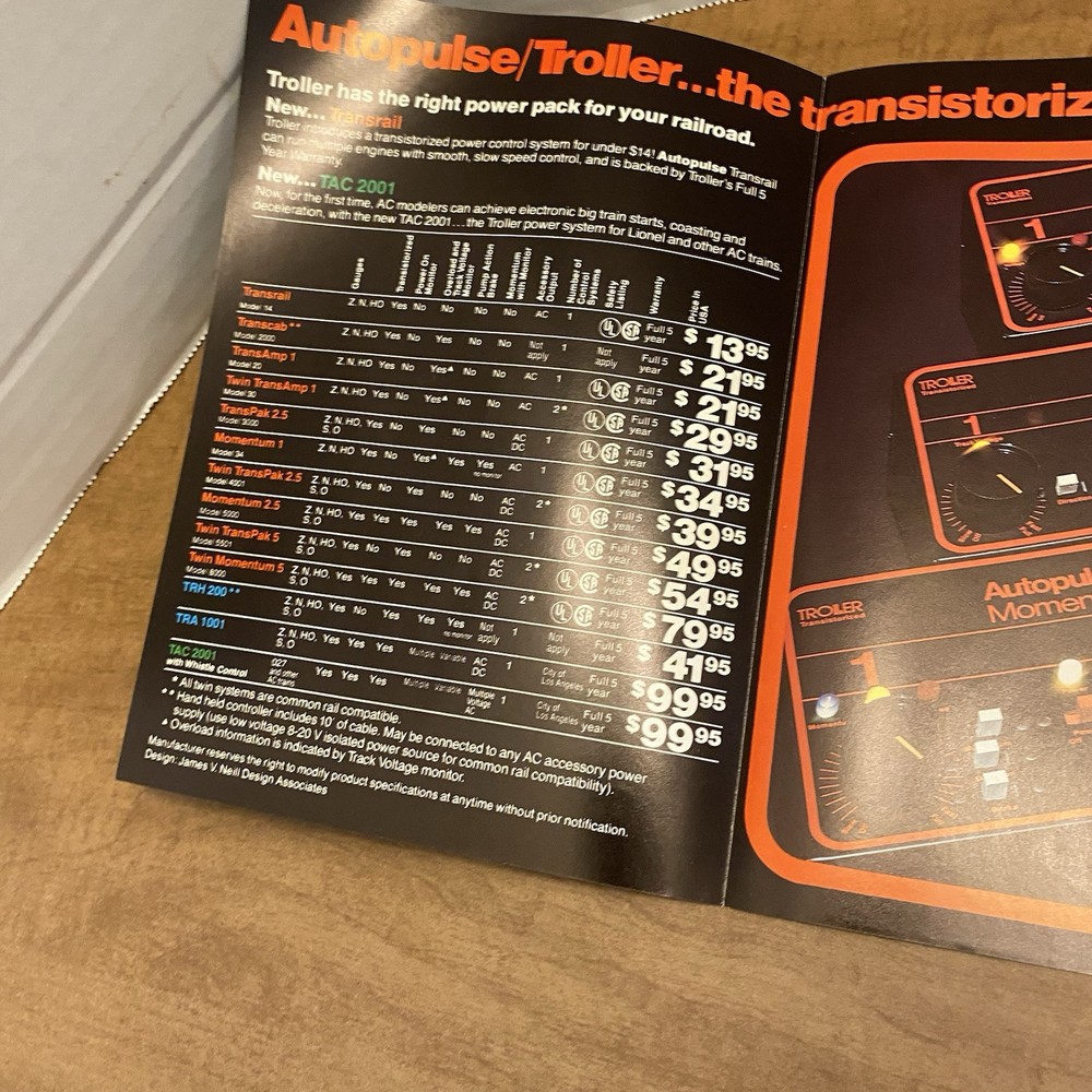 Autopulse Troller VTG Railroading Mode Train Controller Pamphlet