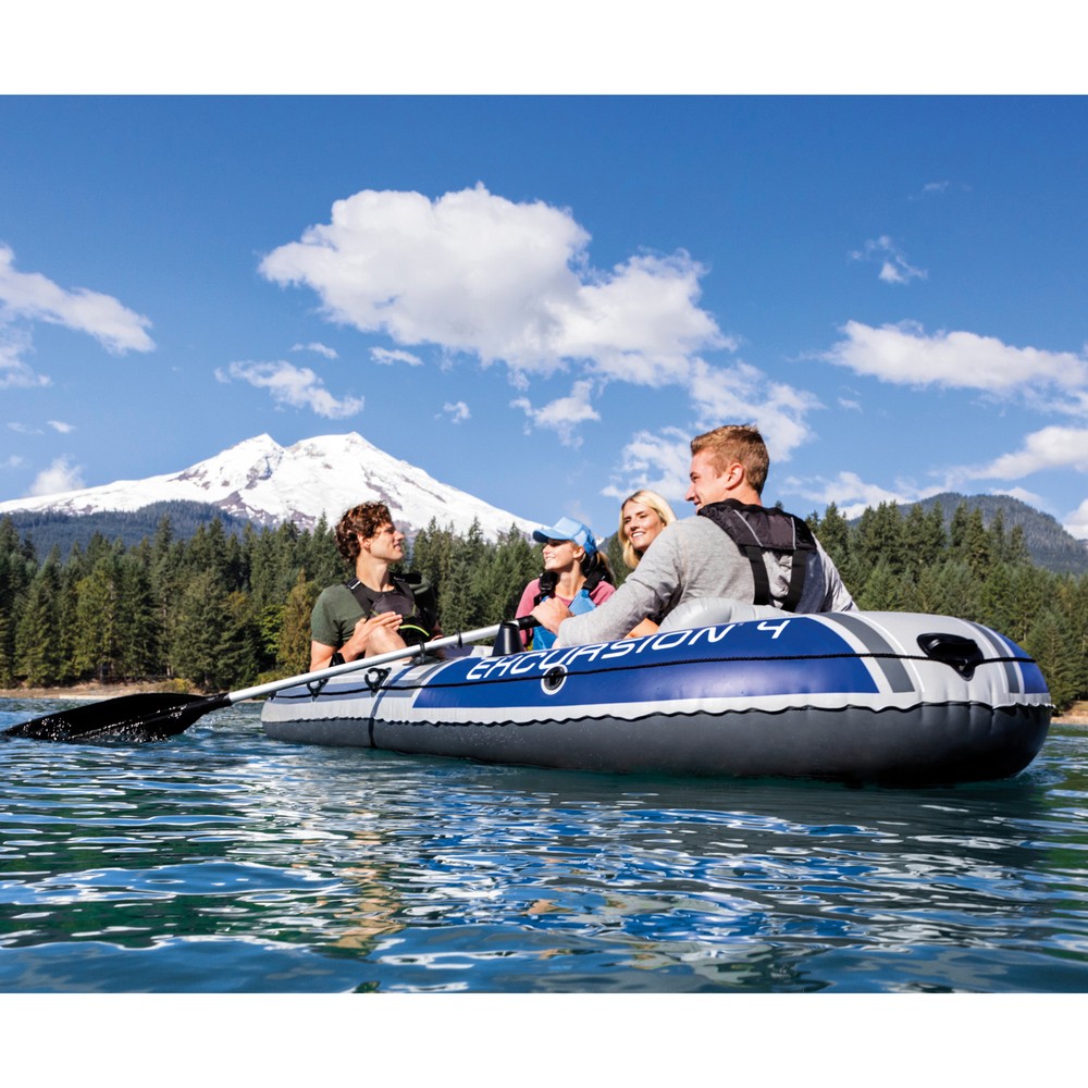 INTEX Excursion 4 Inflatable River/Lake Raft Set | 68324EP (Lightly Used)