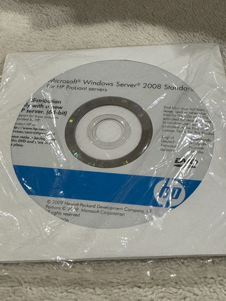 Microsoft Windows Server 2008 Standard for HP ProLiant Servers - NEW/SEALED!!