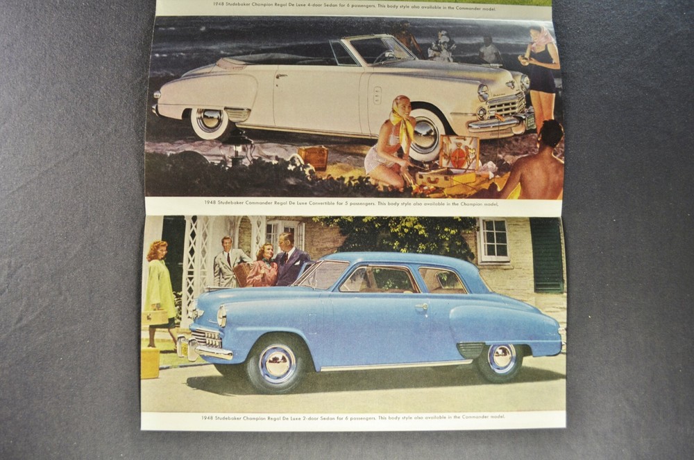 1948 Studebaker Small Brochure Folder Champion Commander Excellent Original 48