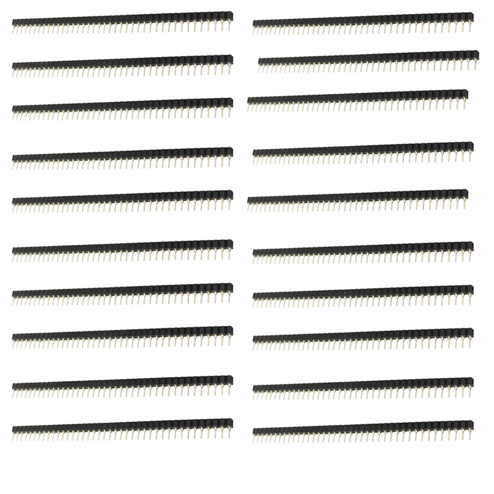 4/8/12/20X PCB Female IC Breakable 2.54mm 40pin Single Row Round Header Socket