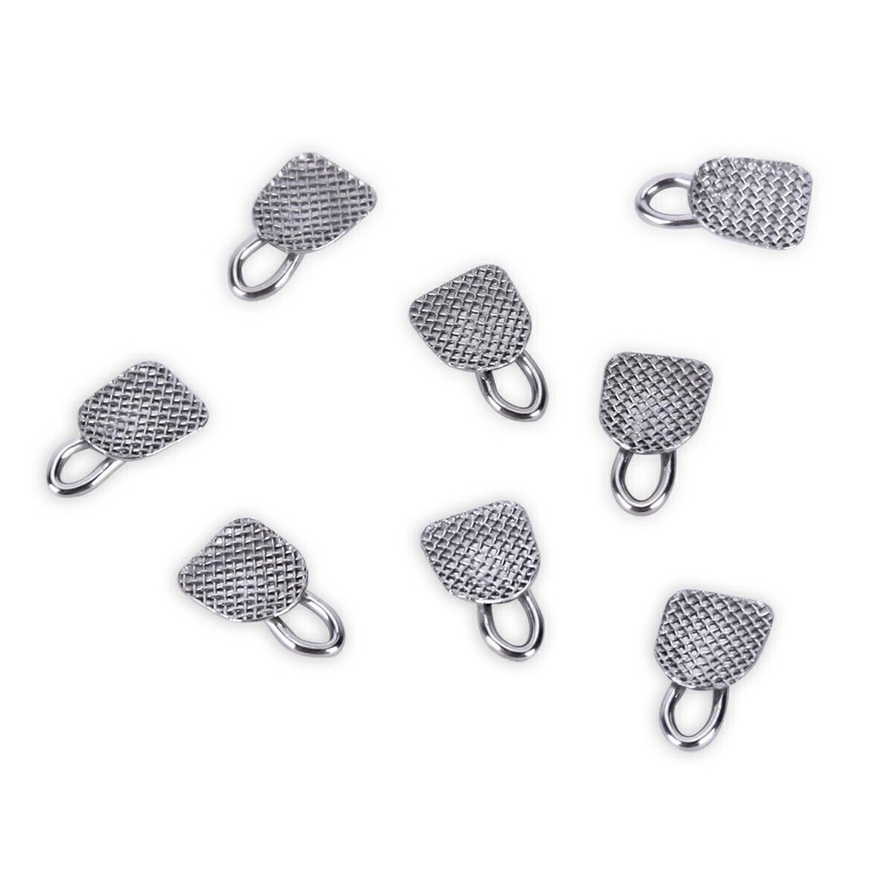10pcs Orthodontic Lingual Buttons With Traction Hook Dental Rectangular AZDENT