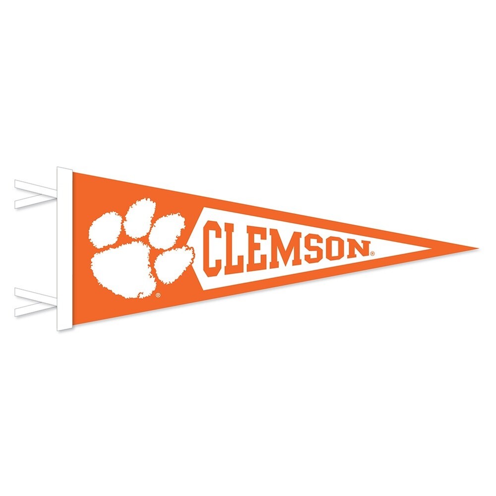 Clemson Tigers Wool Felt Pennant - 9" x 24"