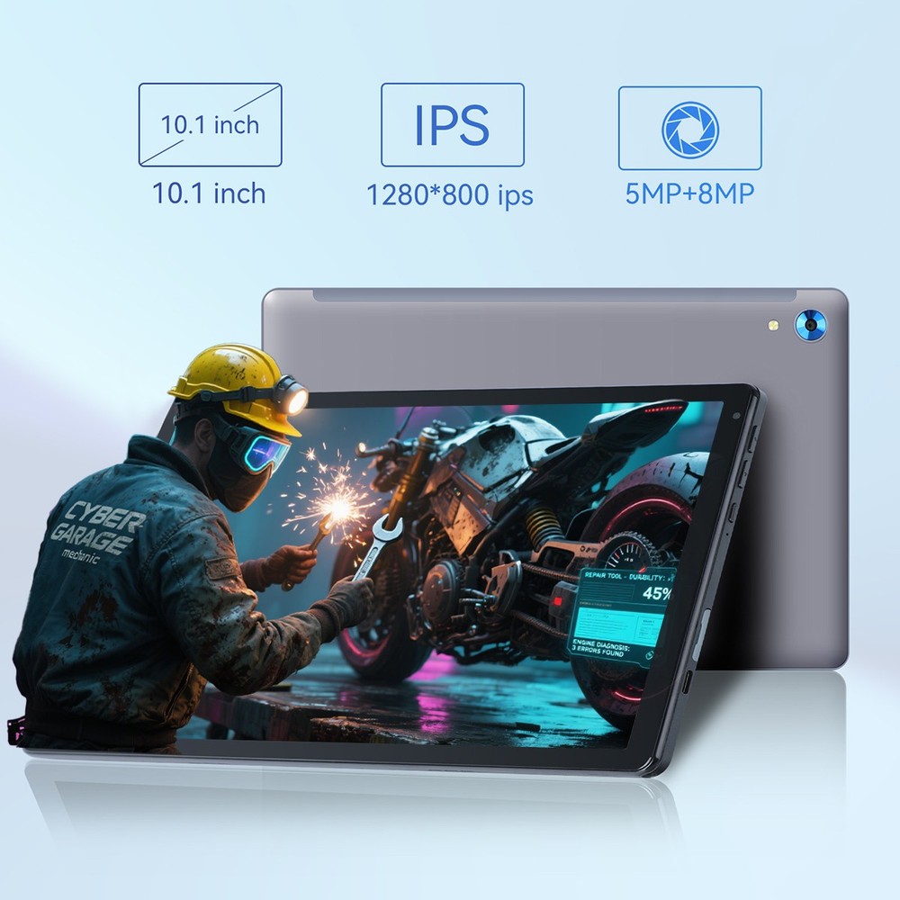 10.1 inch Android 15 Tablet Octa-core Processor 24GB RAM 128GB ROM IPS LCD WIFI