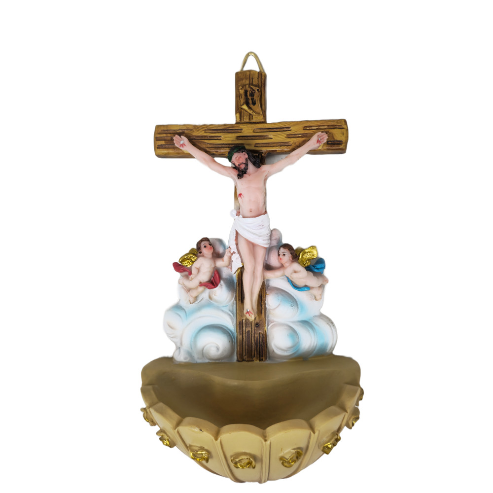 Cruz Wall Plaque Holy Water Holder