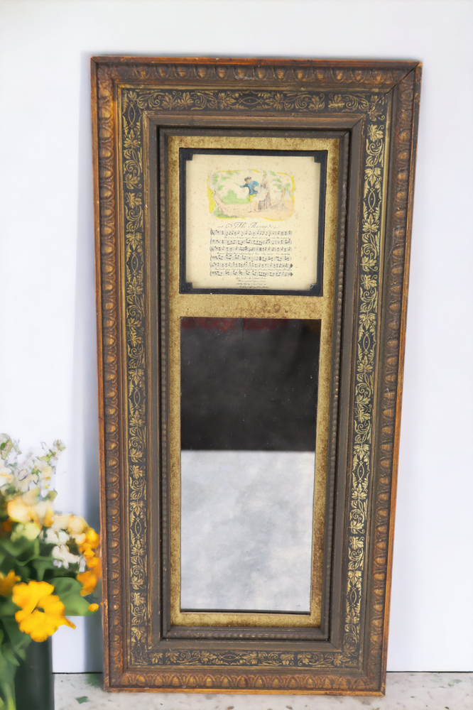 H Hal Kramer Co Chicago Framed Art Mirror Vintage