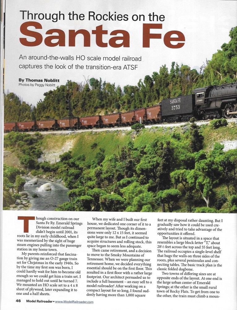 Model Railroader April 2013 River Canyon Santa Fe Layout Scratchbuilt Structutes