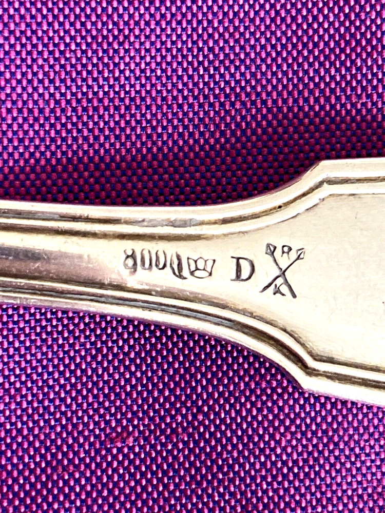 NICE ANTIQUE GERMAN 800 SILVER SPOON DATED 1909 MONO M.A.