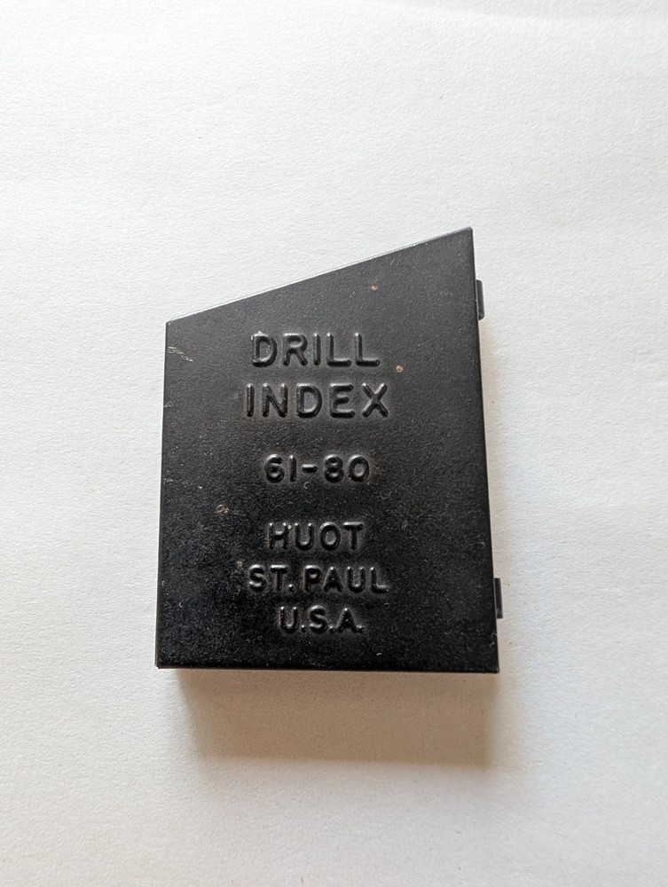 Huot Drill Index 61-80 with several Mini Drill Bits
