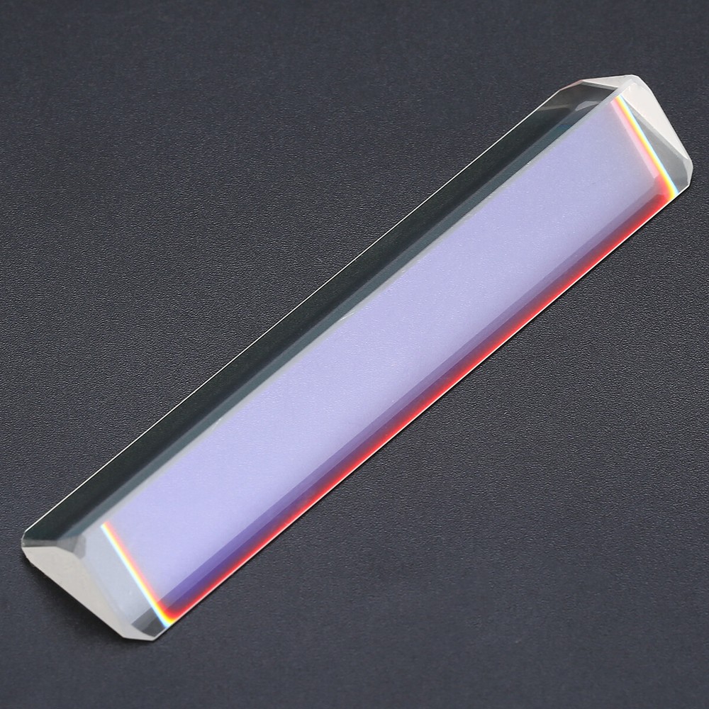 80-91mm Optical K9 Glass Triple Triangular Prism Physics Teaching Light Spectrum
