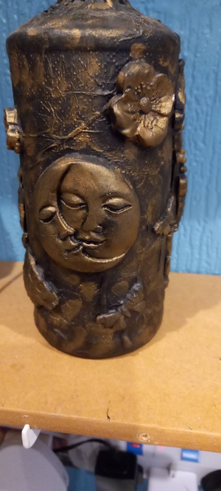 Empty decorative glass bottle number 62