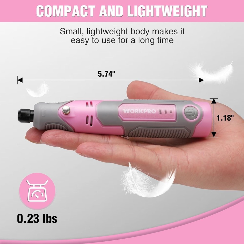 Cordless Rotary Tool Kit w/71pc Accessories 3 Variable Speed Rotary Tool