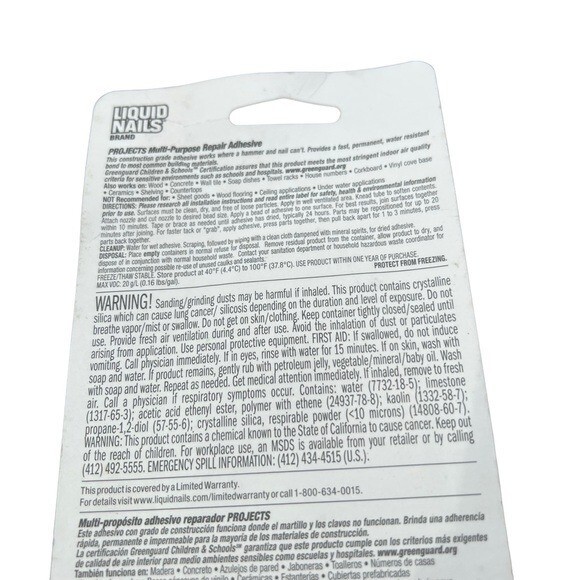 LIQUID NAILS Small Projects 4-oz Paste Super Glue Fast-Bonding Squeeze Tube