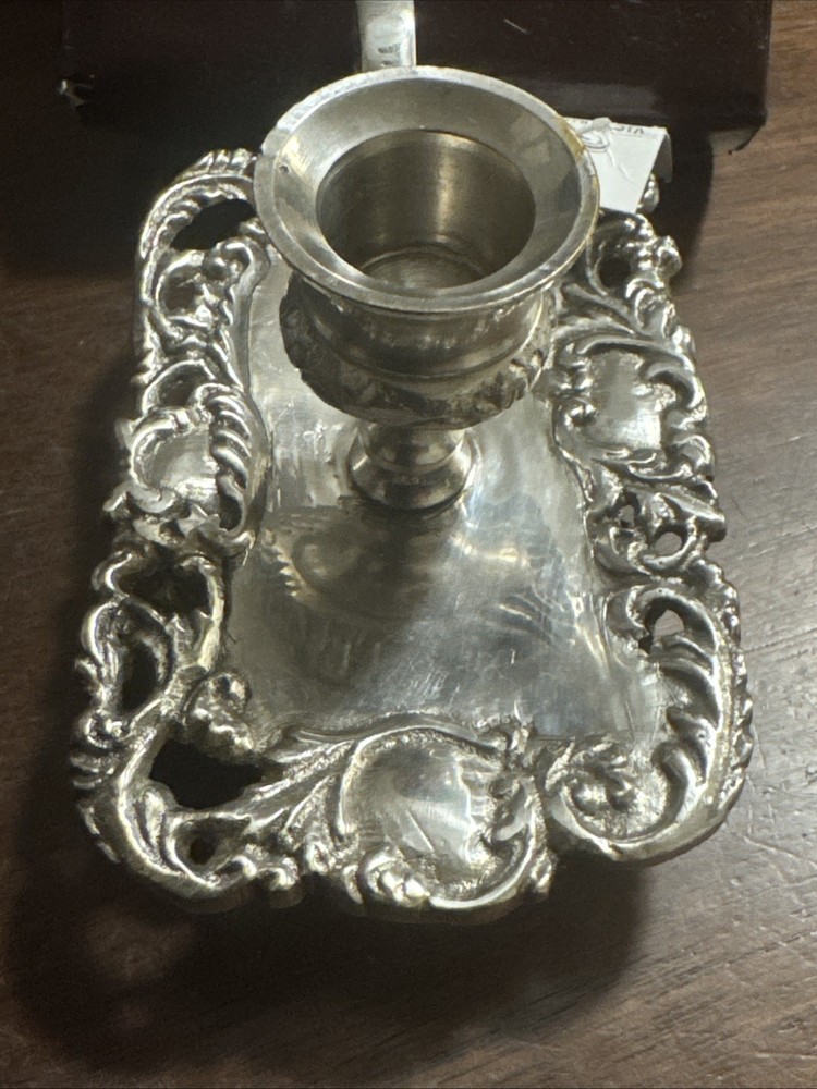 Victorian Trading Co Silverplate Single Candle Holder