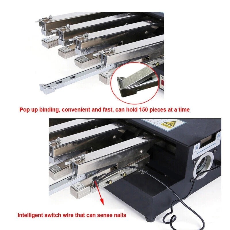 Double Head Stapler Multi-head Electric Card Binding Machine Automatic Binder