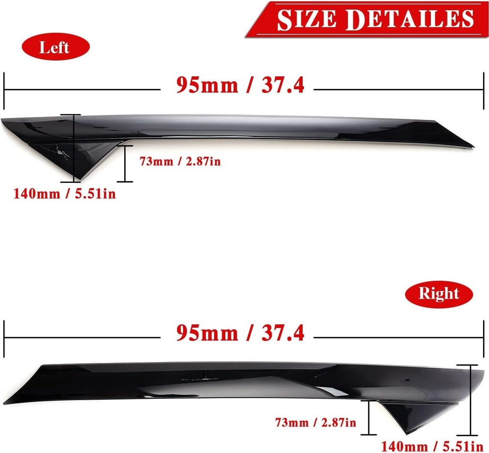 A Pillar Molding Trim, Left & Right, 4 Pack Outer & Inner, Ford Explorer 2019