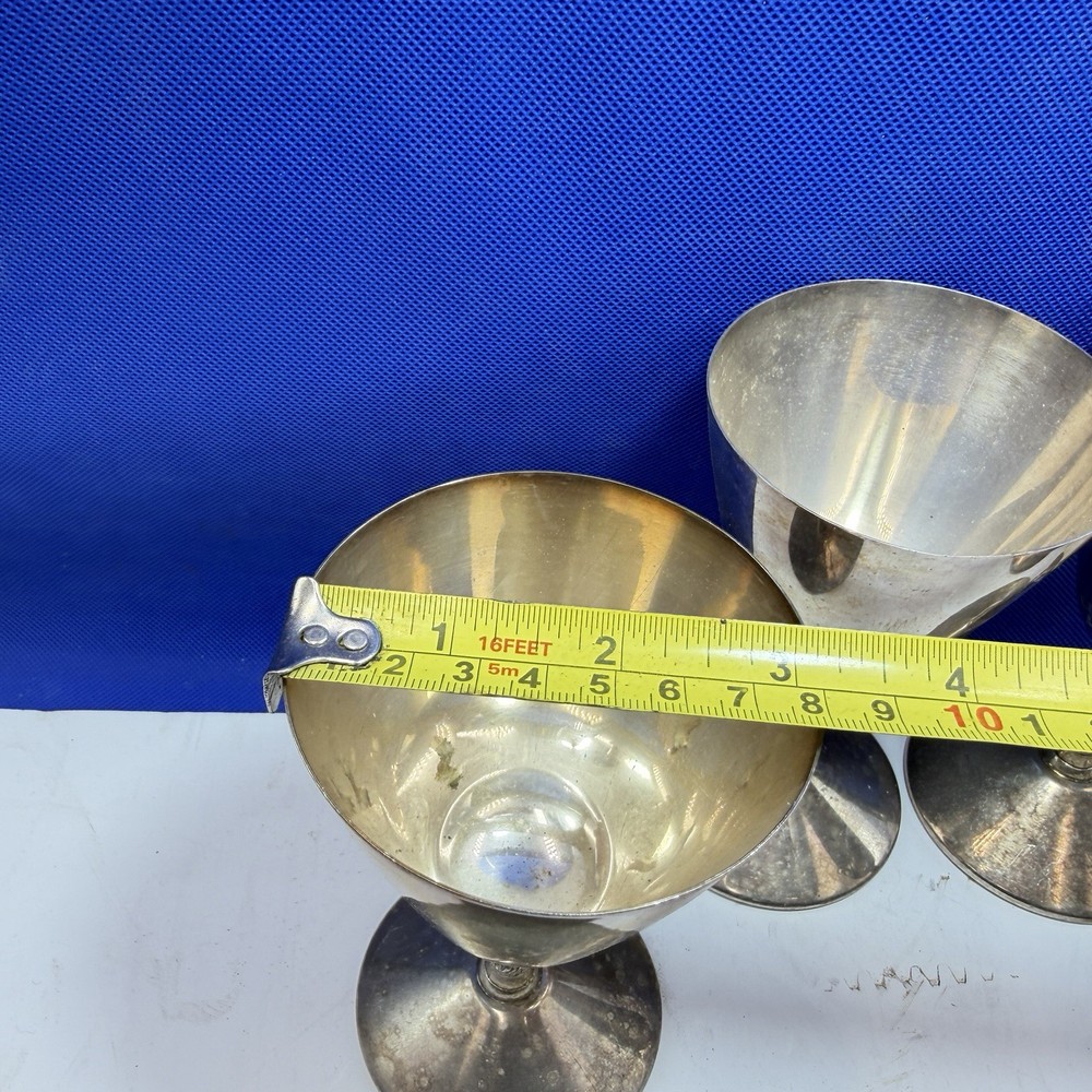 Wine Goblet X 4 Primrose Plate Made In Spain Grapevine Pattern Plate On Copper
