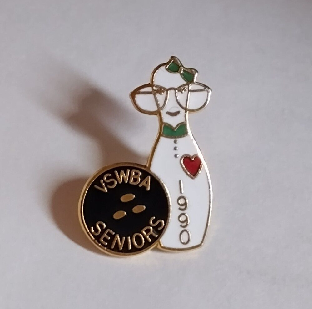 VSWBA Seniors 1990 bowling Lapel Pin