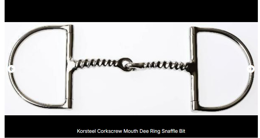 Korsteel Corkscrew Mouth Dee Ring Snaffle Bit