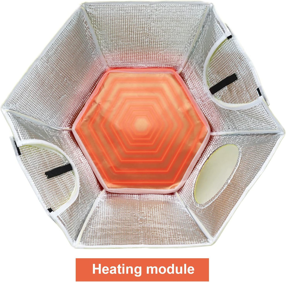 Large Chick Brooder Heating Plate Chick Brooder Box 21.6" Heat up to 50 Chicks