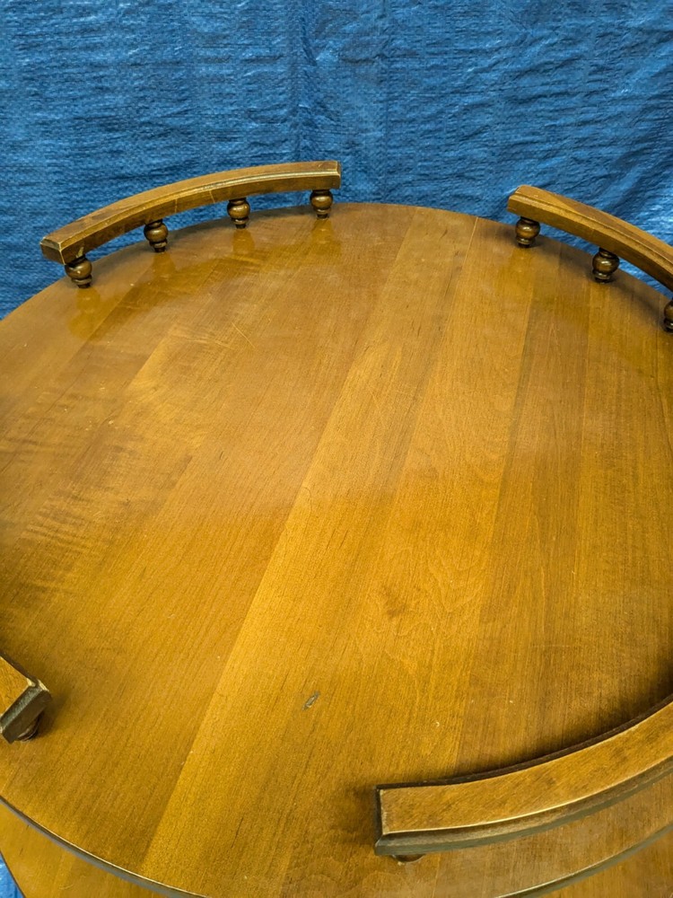 Vintage Two Tier End Table Round Side Table