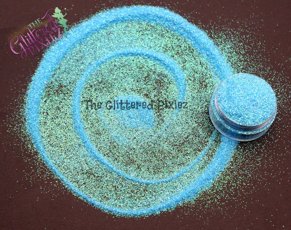 BLUE TOPAZ iridescent glitter- Pixie Dust( extra fine glitter)