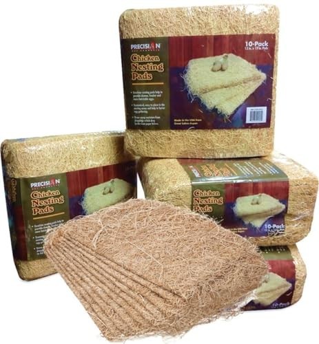 Premium Chicken Nesting Pads 13"x13" - 10 Pack, Soft Bedding for Nest Boxes