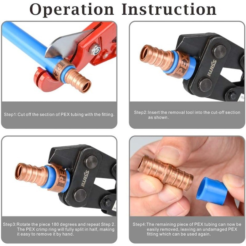 PEX Copper Ring Crimp Tool & Crimp Ring Cutter Bundle