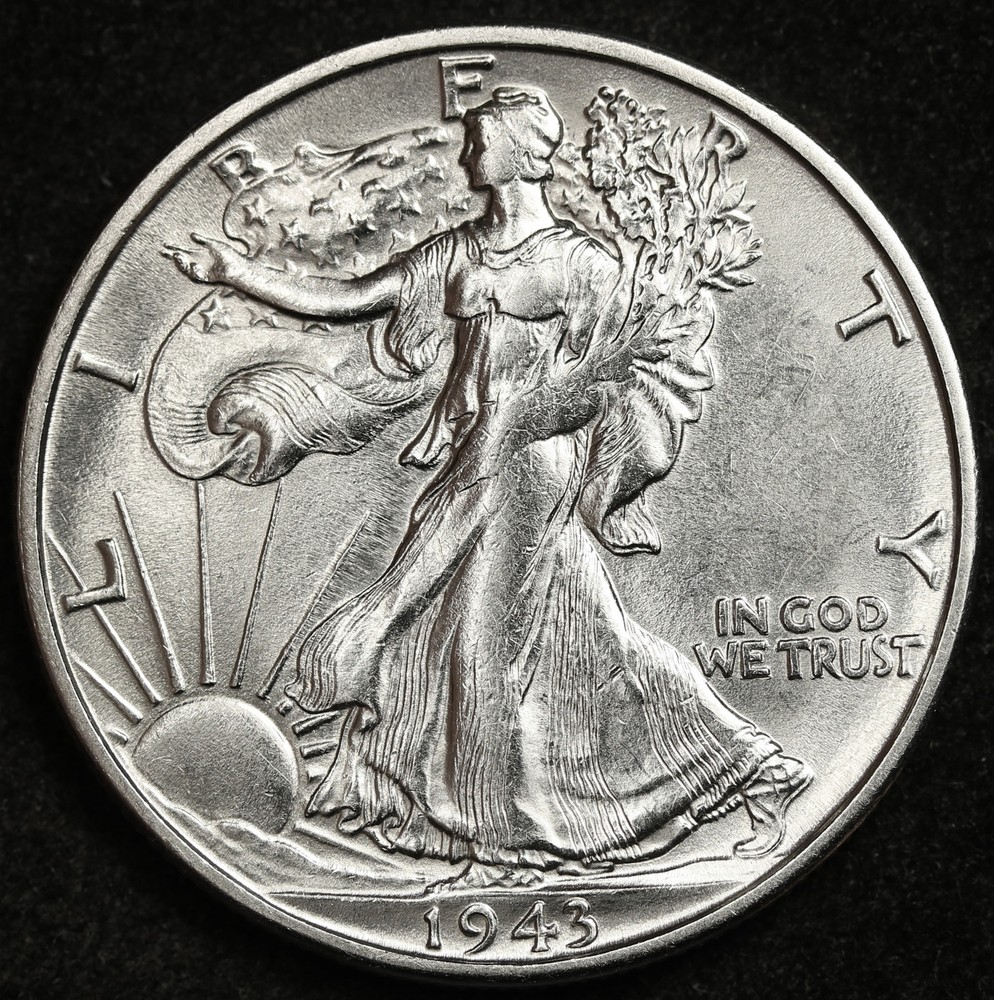 1943-s Walking Liberty Half.  B.U.  97888 (Inventory E)