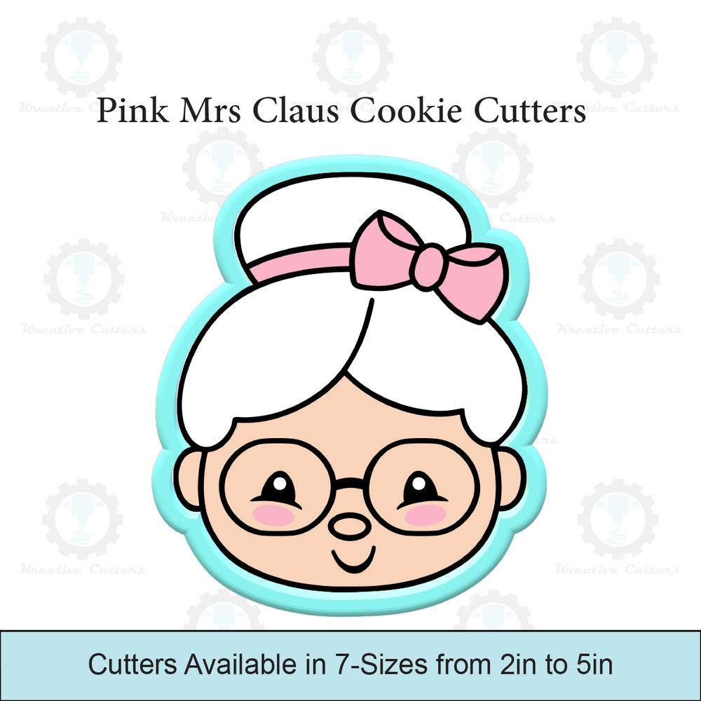Pink Mrs Claus Cookie Cutters