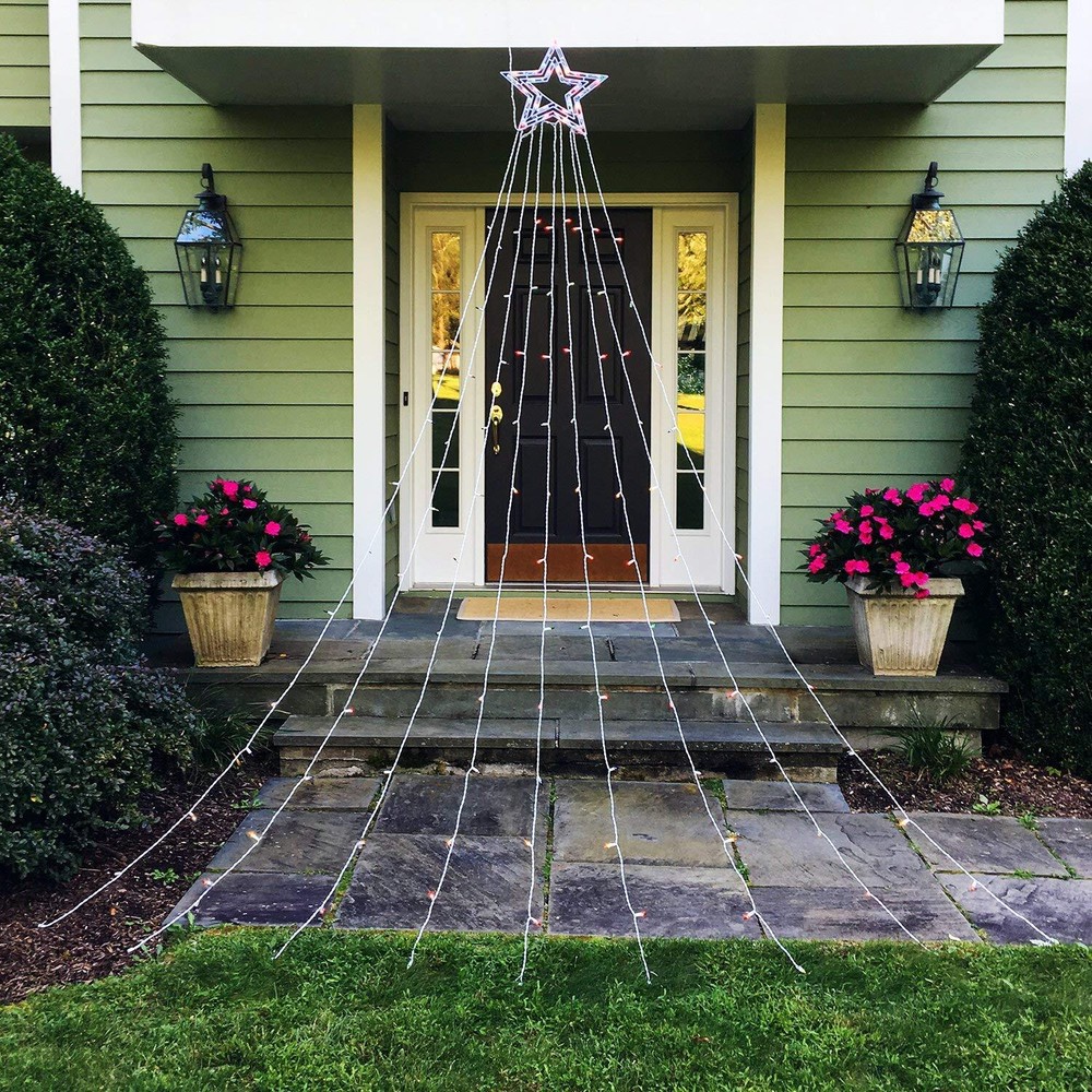 BW Brands String Light Christmas Tree with Star (144", Assorted)