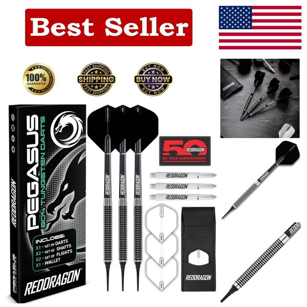 Ergonomic 20g Soft Tip Darts Set - Precision Engineered Tungsten for Champions