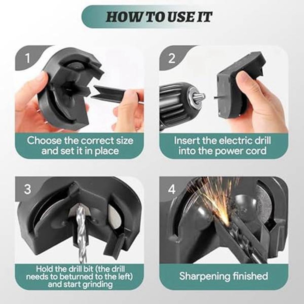 Drill Bit Sharpener Multipurpose Grinding, Electric Drill Sharpener2554