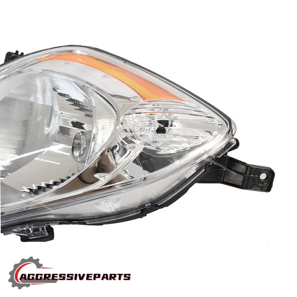 Left+Right Side For 2009-2014 Honda Fit Halogen Headlight Chrome Housing 2Pcs