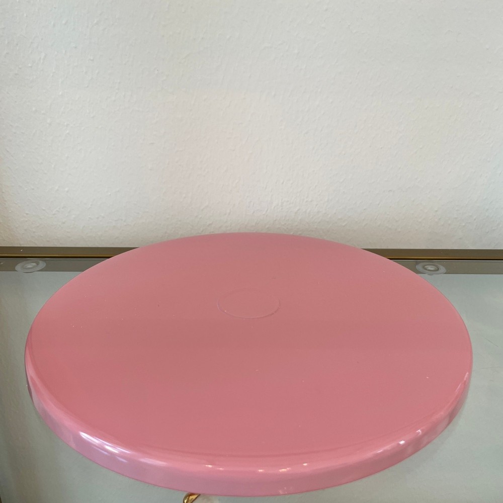 Pink Glass Bunny Cake Dome 11x12 Chic Easter Decor NEW