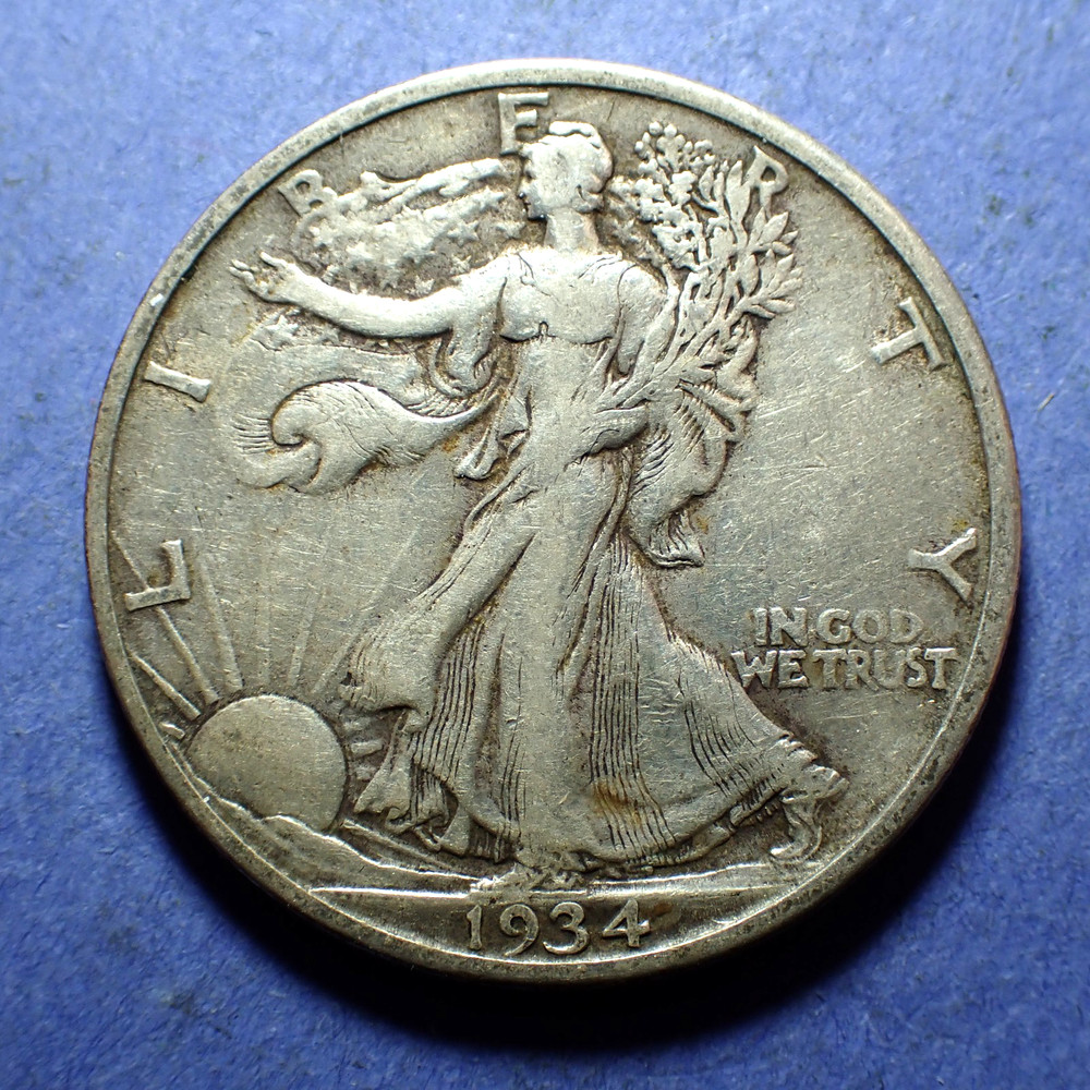 1934-S Walking Half Dollar  VF