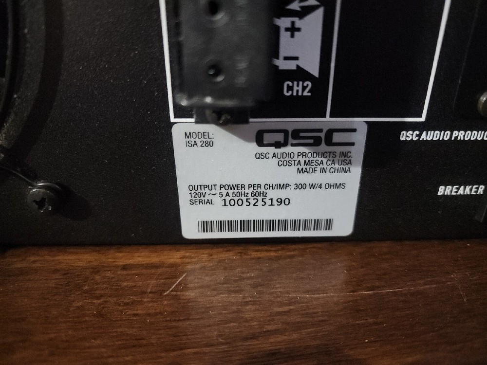 QSC ISA 280 Professional Amplifier