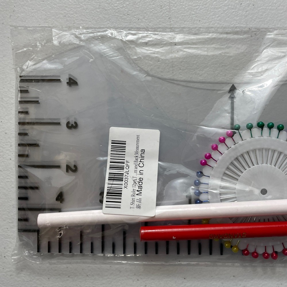 T-Shirt Alignment Tool - Rulers - Centering Tool HTV Alignment Guide With Pins