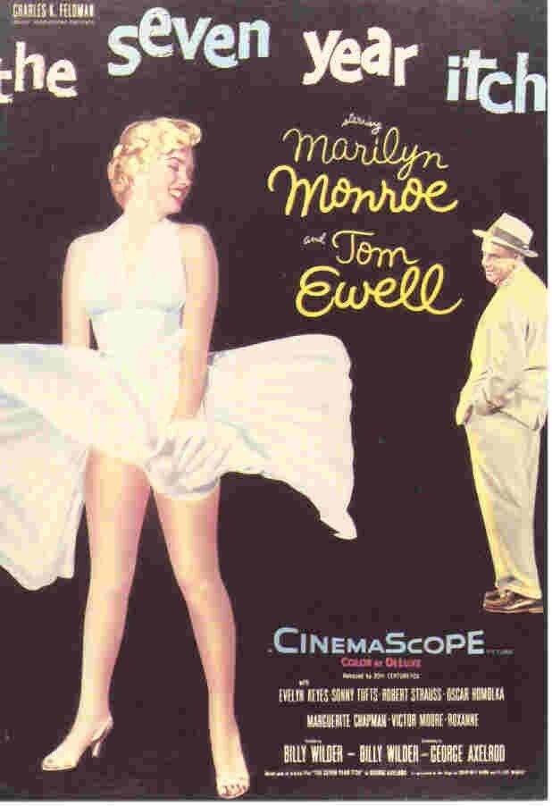 Marilyn Monroe Postcard - The Seven Year Itch with Tom Ewell
